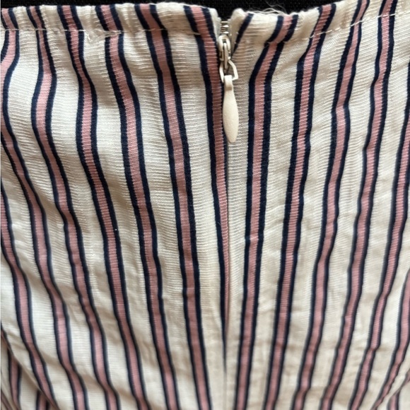 HAYDEN L.A. LACE UP ON OFF SHOULDER PUFF SLEEVE PINK STRIPE MINI DRESS SZ L NWT - Picture 11 of 13